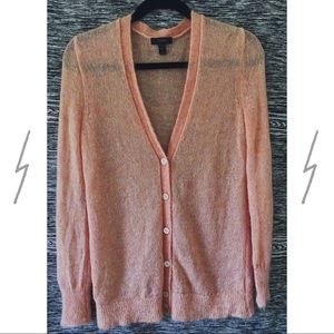 J.CREW Kid Mohair soufflé Cardigan in Coral